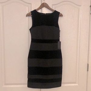Tommy Hilfiger velvet striped cocktail dress.